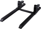 Mophorn Pallet Forks 58.7" 4000 Lbs Max, Clamp On Tractor Bucket Forks with Adjustable Stabilizer Bar, Heavy Duty Front Loader Forks, Fork Attachment for Skid Steer,Loader Bucket