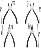 C.W.USJ Hand Tool Circlip Snap Ring Plier Set Internal External Workshop GaraTool 4Pcs Portable
