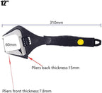 SPNEC 6/8/10/12 Inch Adjustable Spanner Multi-Function Ratchet Wrench Universal Key LarOpen End Wrench Hand Tools Repair Tools