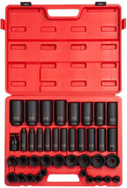 Sunex 2698 1/2-Inch Drive 12-Point SAE  Impact Socket Set, 39-Piece