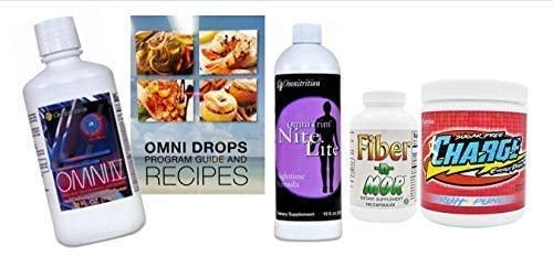 Omni Drop Program Bundle *Fab4 + SF Charge* (Includes: Omni Drops w/Program Guide, Omni IV w/Glucosamine, OmniTrim Nite Lite, Fiber n Mor and SF Charge-Punch)