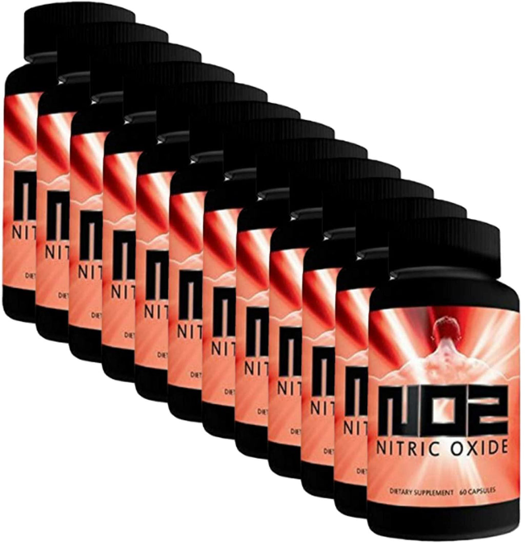 NO2 Nitric Oxide Supplement with L-Arginine, A-AKG, A-AKIC, and OKG for Muscle Vascularity, Pumps, Growth, and Energy Pre Workout N.O. Booster & Muscle Builder Bundle Packs (12)