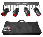 Pair Chauvet DJ 4PLAY 2 RGBW DMX Light Bar Packages+Bags+LED Fog Machine 4PLAY2
