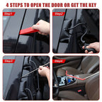14PCS Car Tool Kit: Roadside Emergency Kit with Long Reach Grabber, Air WedBag Pump, Non-Marring Wed&amp; Carrying Bag - Essential Automotive Kit!