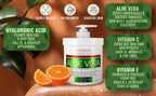 Advanced Clinicals Aloe Vera, Vitamin C &amp; Hyaluronic Acid Face &amp; Body Cream, Moisturizing Lotion for Dry &amp; Sun-Damaged Skin, 16 Oz