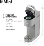 Keurig K-Mini Single Serve Coffee Maker, Studio Gray, 6 to 12 oz. Brew Sizes