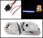 For 98-02 Ford Expedition TD DRL LED Crystal Headlights + LED Corner Lights Set () TD-HD-ON-FF15097-LED-SET-C