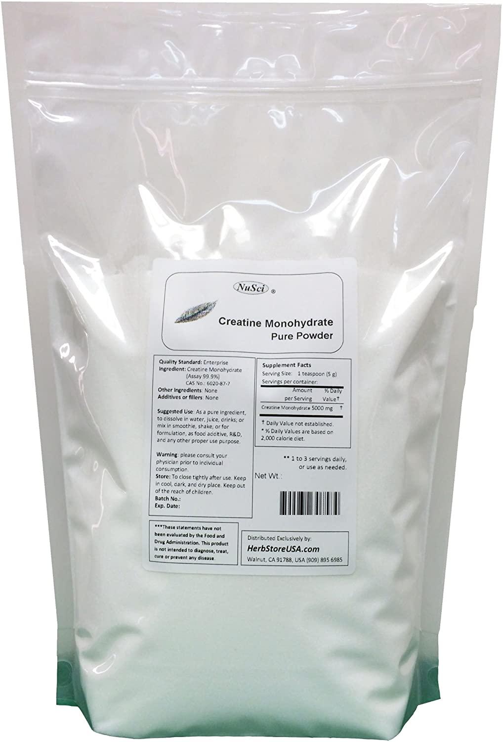 NuSci 100% Pure Creatine Monohydrate Micronized Powder (5000 Grams (11 lb))