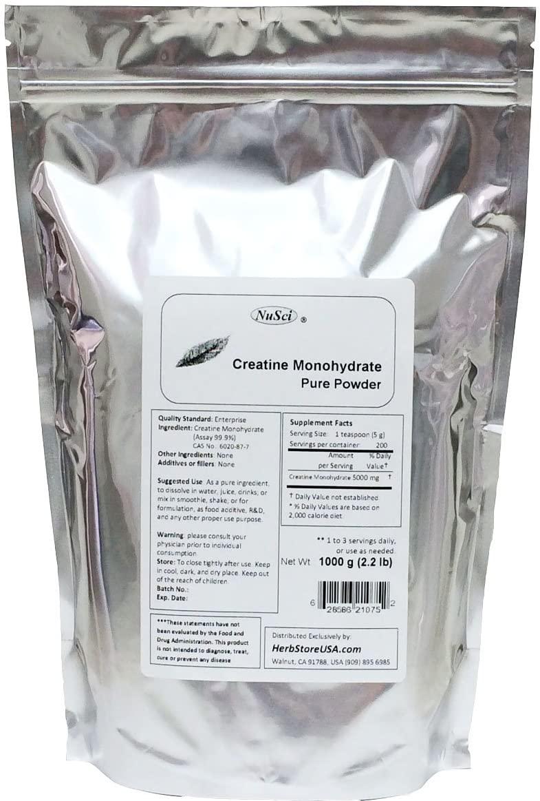 NuSci 100% Pure Creatine Monohydrate Micronized Powder (5000 Grams (11 lb))