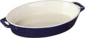 STAUB Ceramics Oval Baking Dish, 9-inch, Dark Blue