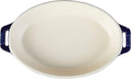 STAUB Ceramics Oval Baking Dish, 9-inch, Dark Blue