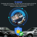 3 Camera Lens Car DVR, 3-Channel Dash Cam HD 1080P Front And Rear Dual Lens Dashcam ParLot Monitoring, Infrared Night Vision Image
