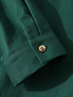 mens pure color revere collar shirts basics two pieces outfits with sweatpants