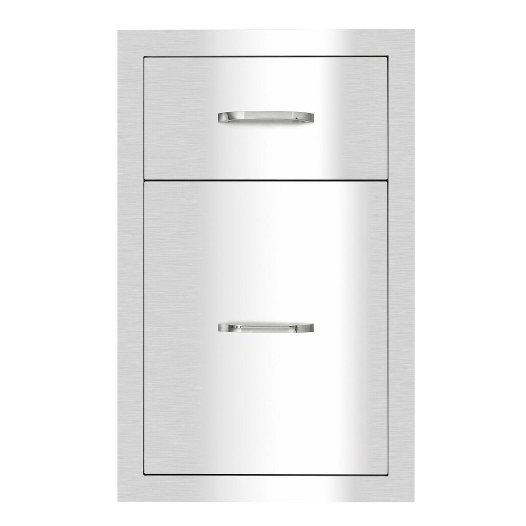 Steel BBQ Double Door Drawer Access Outdoor Kitchen 20x13x20"