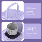 1pc Portable Mini Washing Machine Collapsible Bucket, 8L/3 Modes Effective Steri-lizing Washer With Drain Basket , Underwear Suitable For RV, Travel