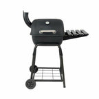 26" Mini Barrel Charcoal Grill W Side Shelf Black CBC1760W