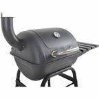 26" Mini Barrel Charcoal Grill W Side Shelf Black CBC1760W