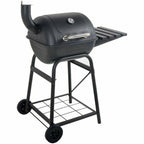 26" Mini Barrel Charcoal Grill W Side Shelf Black CBC1760W