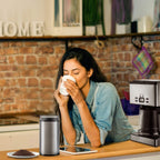 Electric Coffee Grinder Spice Grinder - Stainless Steel Blades Grinder for Coffee Bean Seed Nut Spice Herb Pepper, Brushed Stainless Steel Texture and Transparent Lid