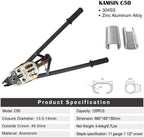Kamsin C50 11 Gau1 3/4" Crown Snap-Ring Plier, Closure Diameter 13.5-14mm,Manual Fence Plier Tool with Auto-feed System,C Ring Gun, Hog Ring Tool Hand Tools for Animal Pet Cages, Mattress, Fencing