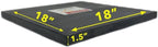 Mytee Medium Outrigger Pad 18" x 18" x 1.5" Thick for Crane, Wrecker, Tow Truck, Service Truck - Black (2 Pack)