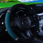 Car Pu Leather Steering Wheel Cover, 14.57-14.96inch Artificial Diamond, Steering Wheel Cover