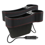 1PC Car StoraBox, Car Seat Gap Organizer Car Seat Clip Slot StoraBox Dual USB Charger Multifunctional Water Cup Holder StoraBox