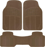 BDK ProLiner Floor Mats for Cars Trucks SUV, Beige 3-Piece Heavy Duty Car Mats with Universal Fit , All Weather Car Floor Liners