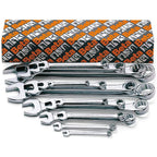 Beta 42/S17 Offset Combination Wrench Set, 17 Pieces ranging from 6mm to 22mm in box, with Bright Chrome Plated