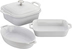 STAUB Ceramics Baking Dish Set, 4 pc, White