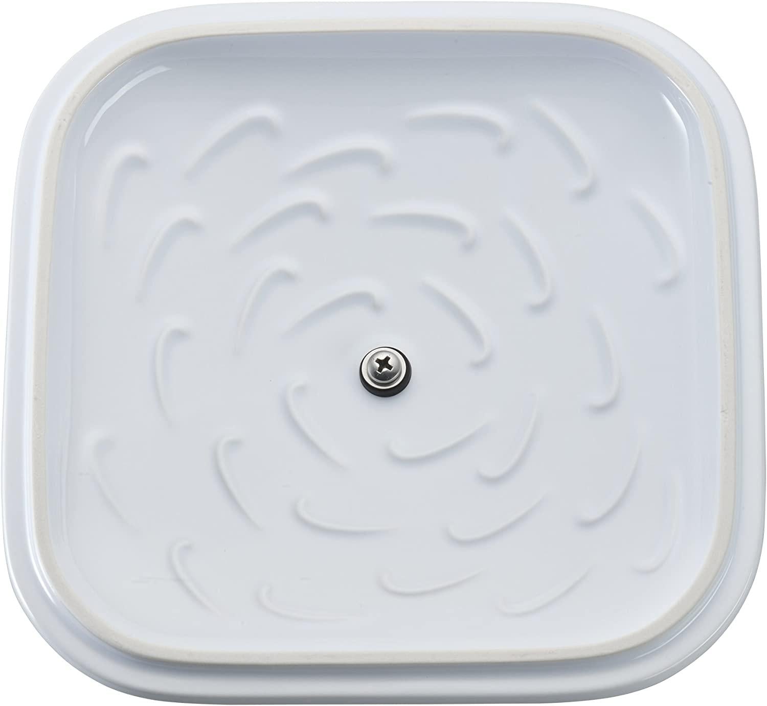 STAUB Ceramics Square Covered Baking Dish, 9x9-inch, White
