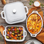 STAUB Ceramics Baking Dish Set, 4 pc, White