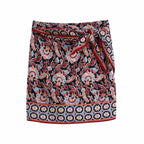 boho style knot mini skirt