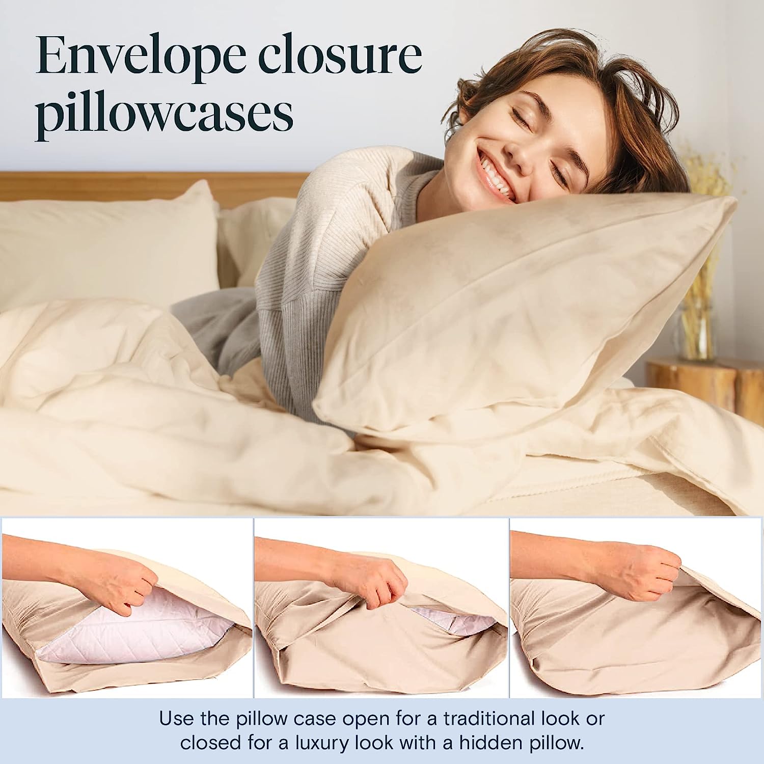 LuxClub Twin XL Sheets Set - Soft Kids Twin Bed Sheets for Boys and Girls, 4 PC Deep Pockets 18" Eco Friendly Wrinkle Free Fitted Sheets Machine Washable Hotel Bedding Silky Soft- Cream Twin XL