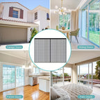 Double GaraScreen Door, 13*6.56FT Magentic GaraDoor Net For 2 Car GaraDoor Screen, Fiberglass GaraScreen Cover Kit, Magnets And Weighted