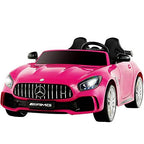 Uenjoy 2 Seater 12V Electric Kids Ride On Car Mercedes Benz AMG GTR Motorized Vehicles with Remote Control, Battery Powered, LED Lights, Wheels Suspension, Music, Horn, Pink