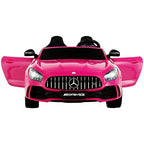 Uenjoy 2 Seater 12V Electric Kids Ride On Car Mercedes Benz AMG GTR Motorized Vehicles with Remote Control, Battery Powered, LED Lights, Wheels Suspension, Music, Horn, Pink