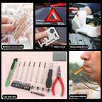 LIANXIN Roadside Car Emergency Kit- Car Safety Kit,Car Kits Emergency,High Power Car Vacuum,Jumper Cable Kits,Reflective Warning Triangle,Car Emergency Kit