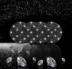 4pcs Bling Car Coaster, Universal Bling Car Interior Accessories for Women, 2.75 inch Silicone Anti-Slip Shockproof Fashion Vehicle Automotive Cup Holder Coasters Insert Crystal Rhinestone (Black)