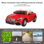 Tobbi 12V Benz Maybach S650 Licensed Electric Kids Ride On Car Music RC Remote Control Red