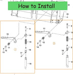 JEENDA Left and Right Hand Lever Kit 6724776 6724775 for Bobcat 751 753 763 773 7753 863 873 S130 S220 S250 S300 A220 A300 S100 S130 S150 S160 T110 630 631 632 641 642 643 645 653
