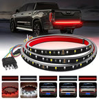 60inch Tailgate Light Bar Strip LED Truck Tailgate Bar Running Brake Turn Signal Reverse Light For Cars Truck Pickup SUVS Jeep Vans RVs Trailers