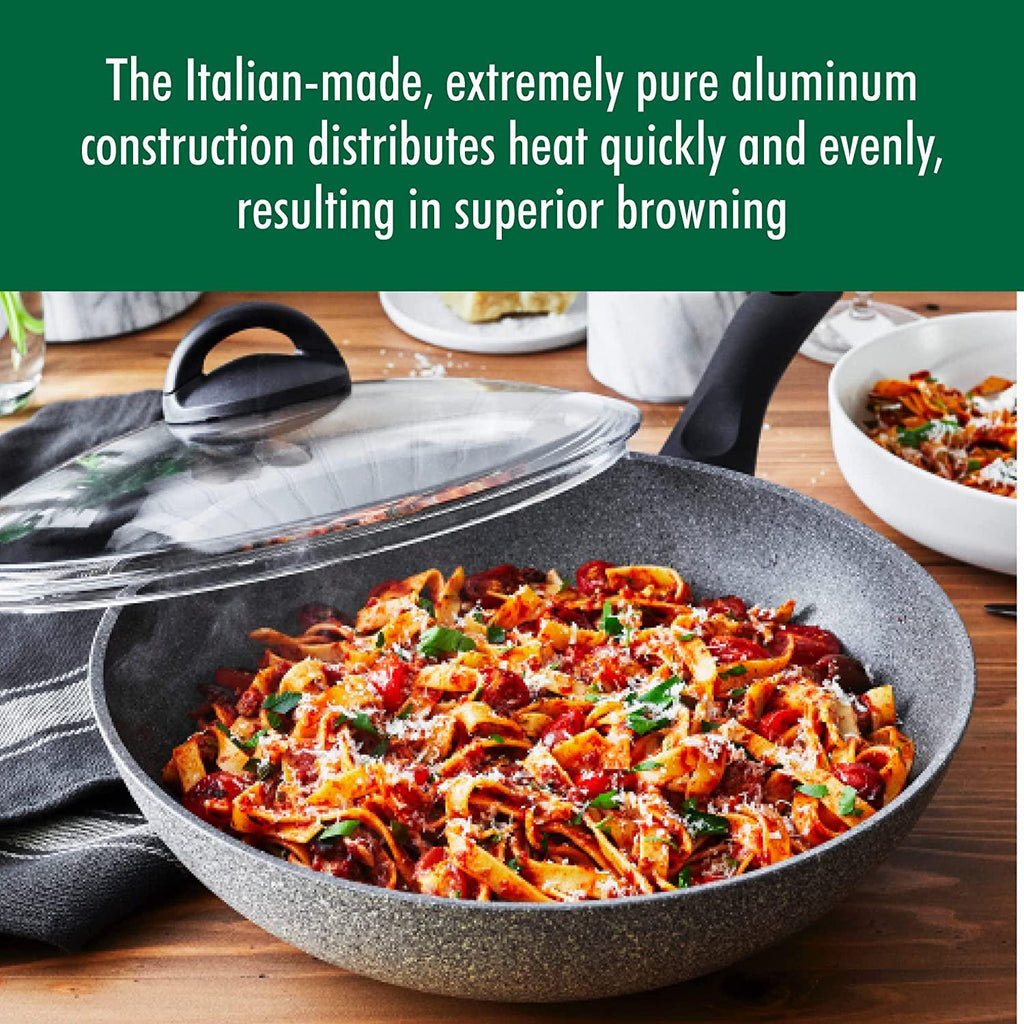Ballarini Parma Forged Aluminum 3.8-qt Nonstick Saute Pan with Lid, Made in Italy