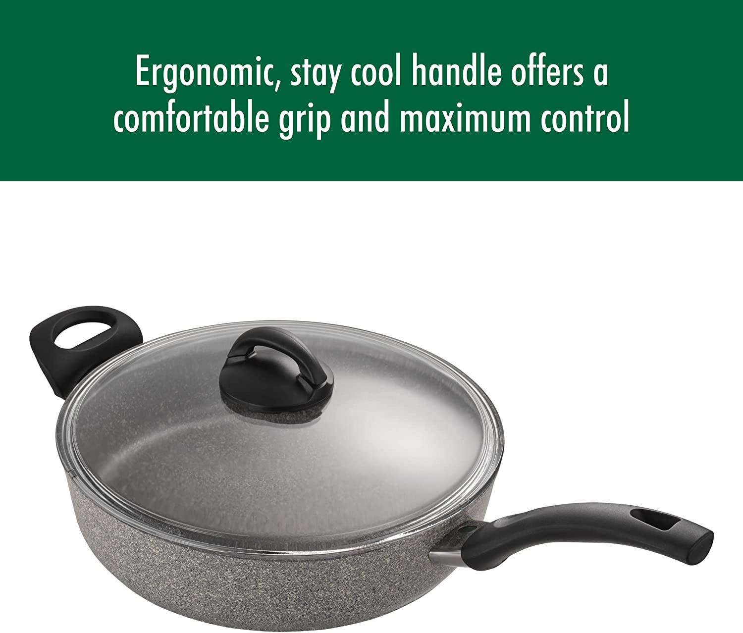 Ballarini Parma Forged Aluminum 3.8-qt Nonstick Saute Pan with Lid, Made in Italy