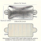 1pc Keep Your Car Protected From Snow And Sun With Our Foldable Windshield Cover!