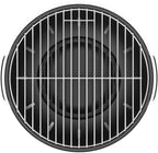 Charcoal Grill Painted Steel Portable Tabletop Black with Adjustable Air Vents