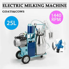 TFCFL Electric MilMachine, 25L 1440 RPM MilMachine Piston Vacuum Pump MilPump,MilEquipment with  Steel Bucket Single Cow MilMachine (Style1)