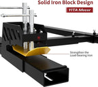 YITAMOTOR 60" Heavy Duty Clamp-on Pallet Forks with Yellow Tongue and Twin Screw , 4000lbs Capacity, Pallet Forks with Adjustable Stabilizer Bar for Tractor Bucket Loader Skid Steer