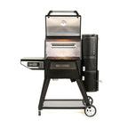 Charcoal Grill Smoker Digital Temp Cart-Style Bluetooth Steel Black