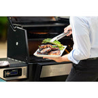 Charcoal Grill Smoker Digital Temp Cart-Style Bluetooth Steel Black